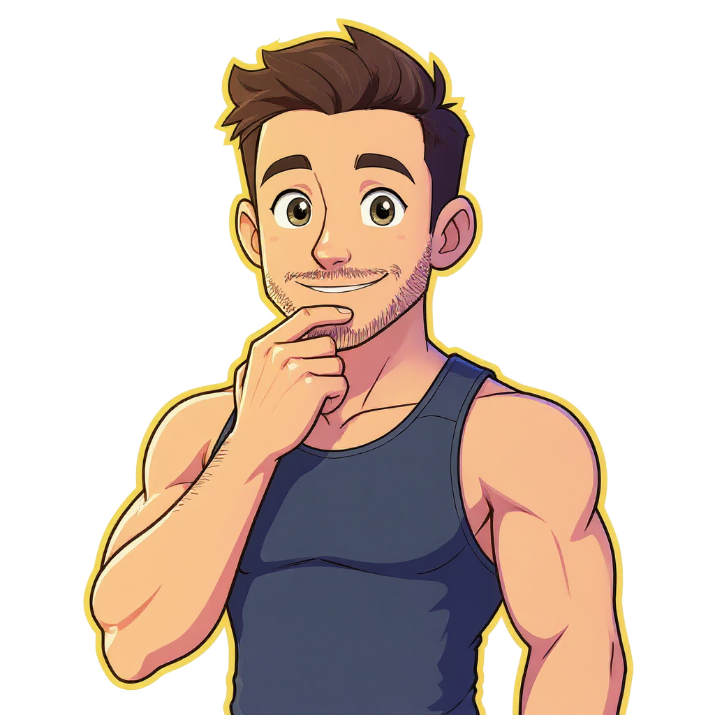 Ilustración de entrenador sonriendo, camiseta deportiva